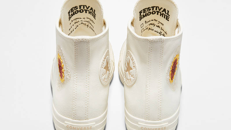 Converse Chuck Taylor Festival Florals High Sunflower Gold A03514C Detail 2