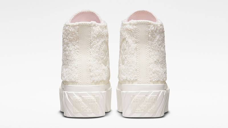 Converse Chuck Taylor Lift 2X Sherpa Platform High Vintage White A04260C Back