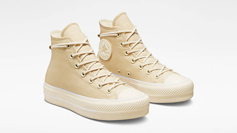 Converse Chuck Taylor Lift Platform Canvas Oat Milk A06092C Side