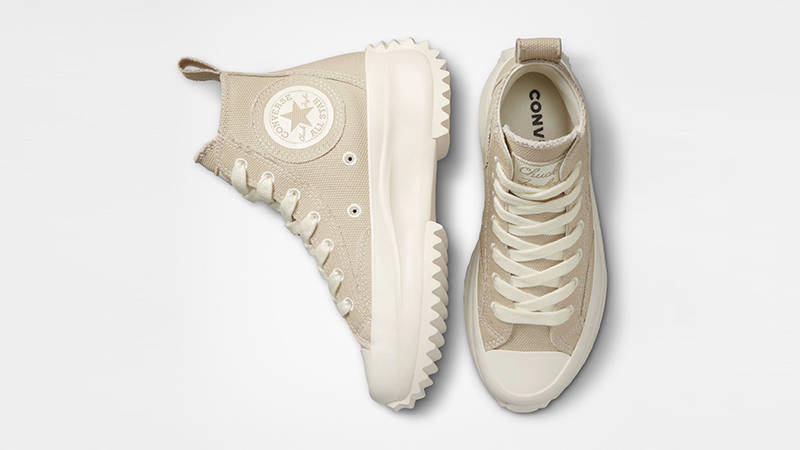 Converse Run Star Hike Patch Platform High Beach Stone A06098C Top