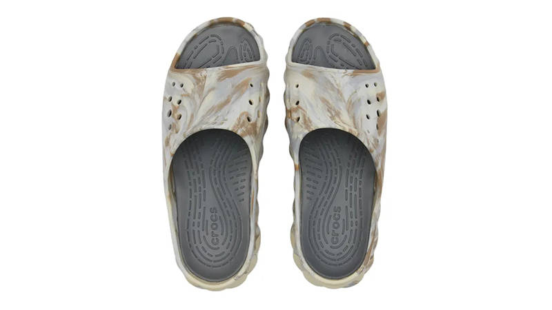 Crocs Echo Marbled Slide Bone Multi 208467-2Y3 Top