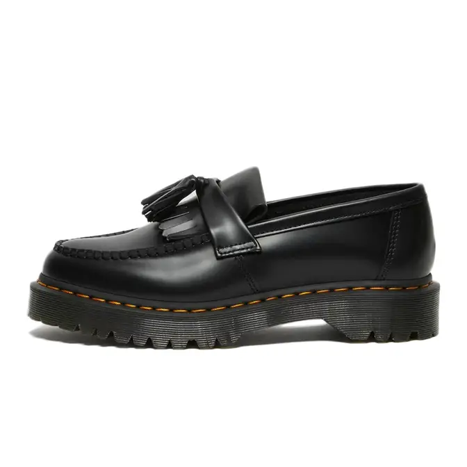 Adrian Leather Platform Tassel Loafers in Black