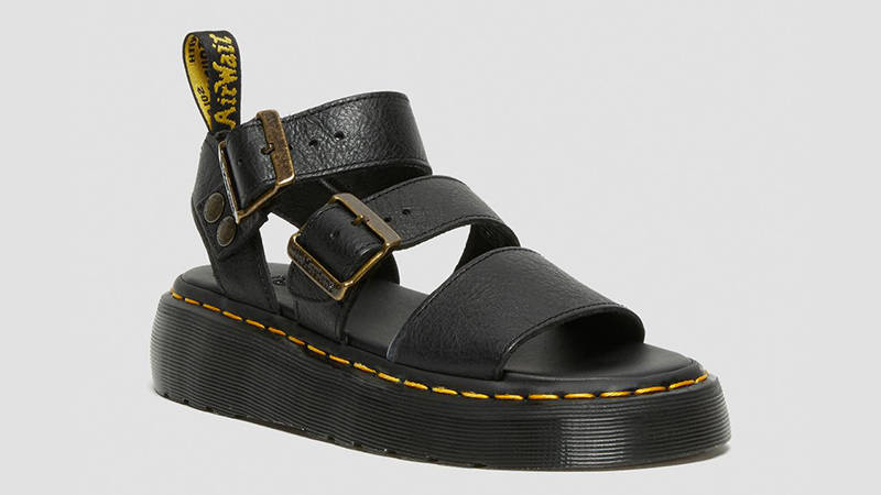 Dr Martens Gryphon Quad Platform Sandals Black 25720001 Side