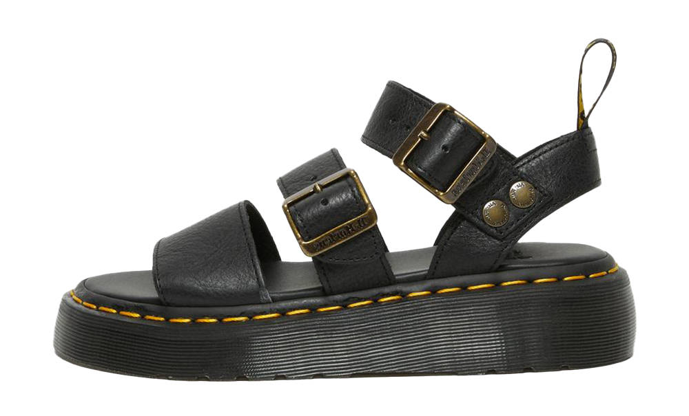 Dr Martens Gryphon Quad Platform Sandals Black