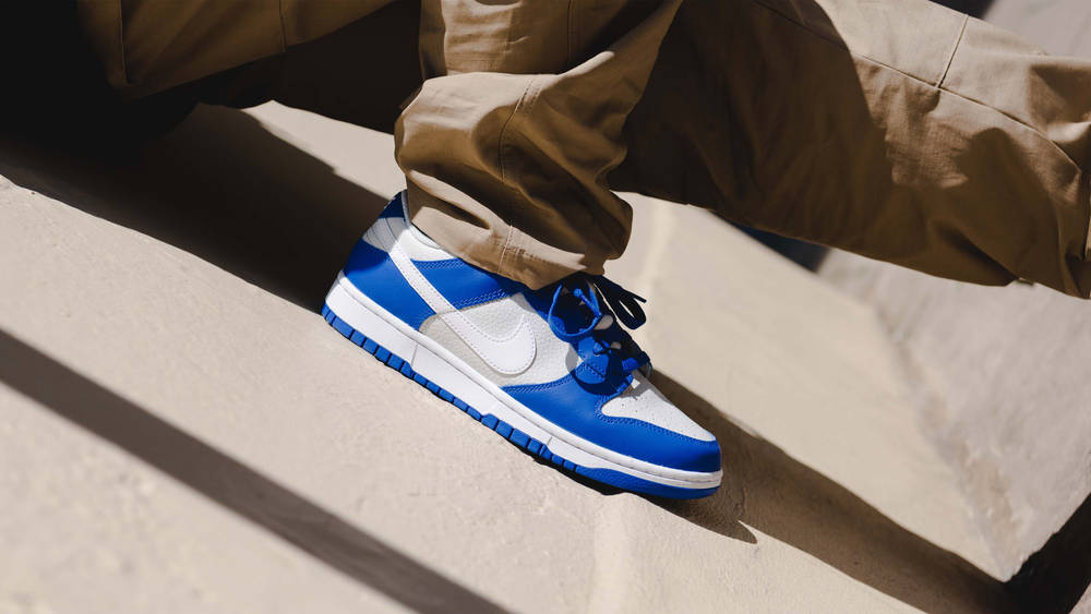 Image via Nike The Nike Dunk Low "Racer Blue" Is a Real Rotation Staple