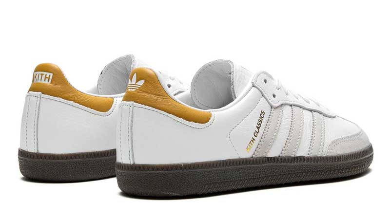 Kith x adidas Samba White Yellow Back