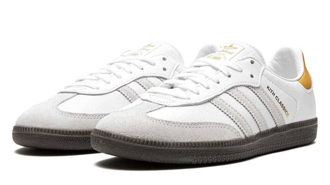 Kith x adidas Samba White Yellow Front