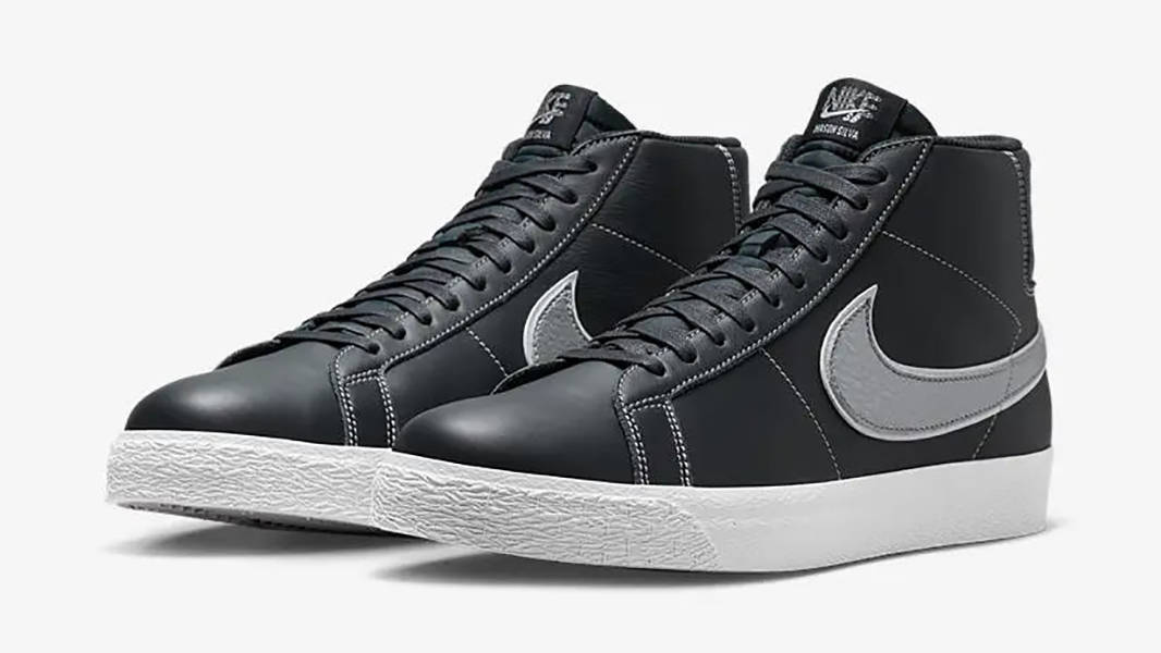 Mason Silva × Nike SB Zoom Blazer Mid Dark Obsidian Silver DZ7260-400 Side