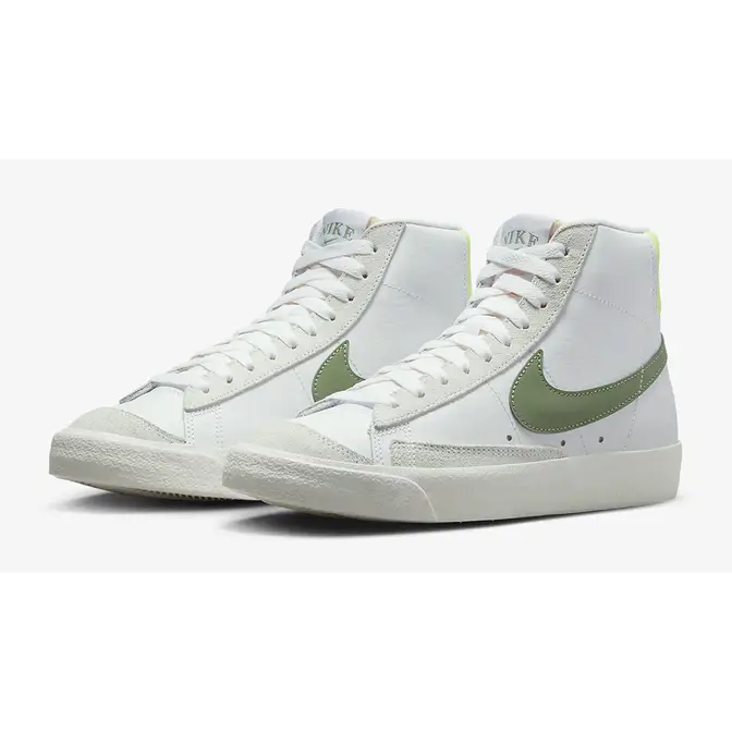 nike blazer mid white green