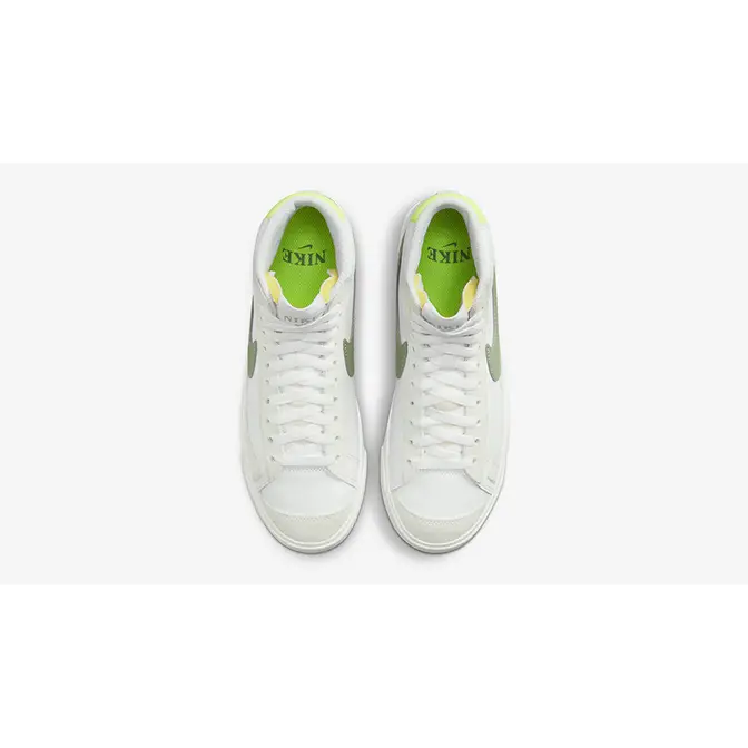 nike blazer mid white green