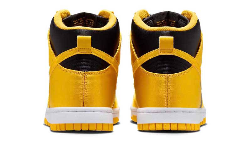 Nike Dunk High Satin Goldenrod Back