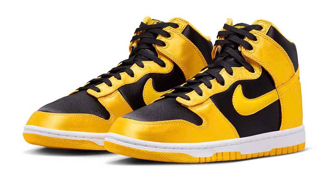 Nike Dunk High Satin Goldenrod Front