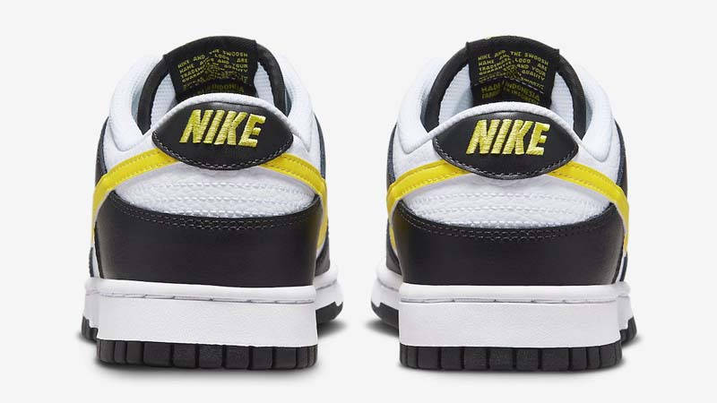 Nike Dunk Low Black Yellow White Back