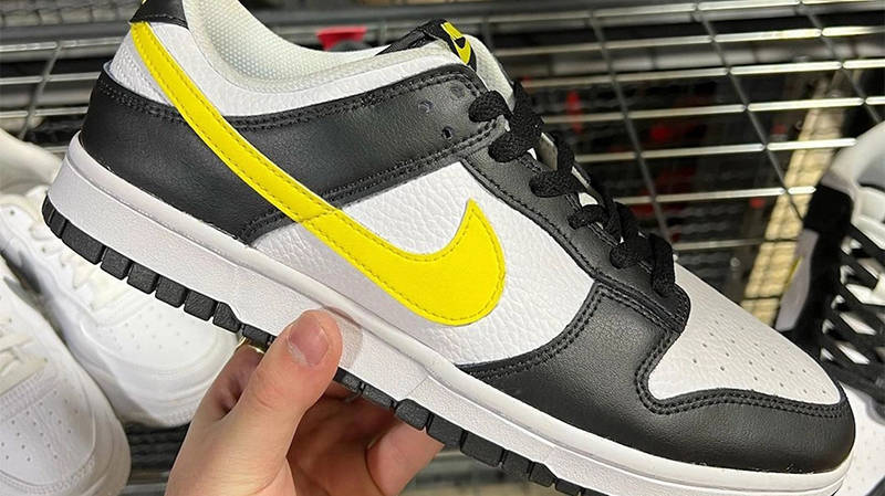 Yellow black store and white nikes