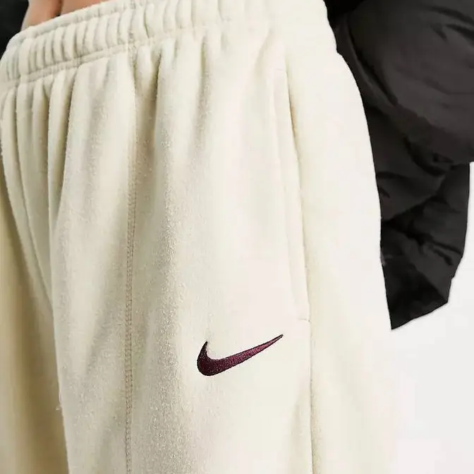 Nike Plush Mini Swoosh Fleece Tracksuit Rattan Beige Feature