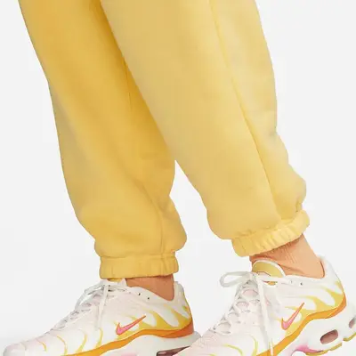 new nike air force 1 sage low lx rice white gray blue Fleece High-Waisted Oversized Tracksuit Bottoms Topaz Gold Side View