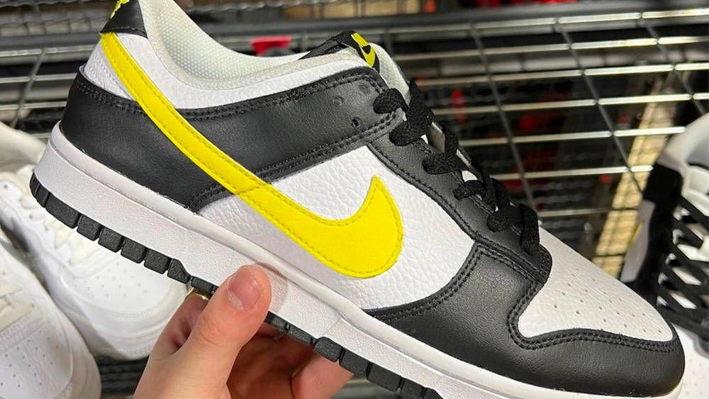 Image via k9_itsiant The Nike Dunk Low "Panda" Glows-Up With Yellow Accents