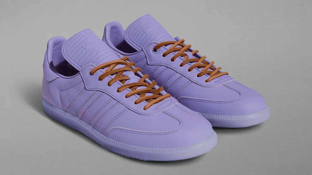 purple human race shoes