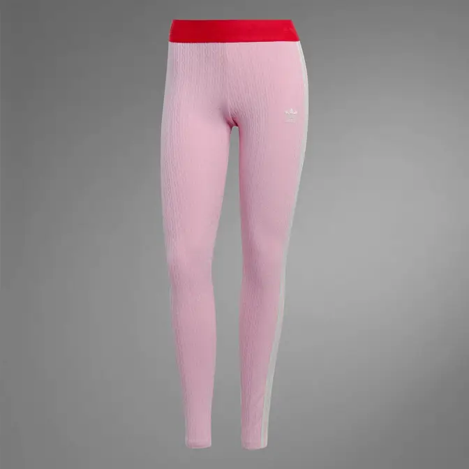 adidas Adicolor 70s Knit Leggings True Pink Mockup Front