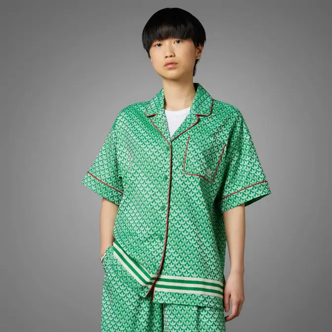 adidas Adicolor 70s Satin Shirt Green Feature
