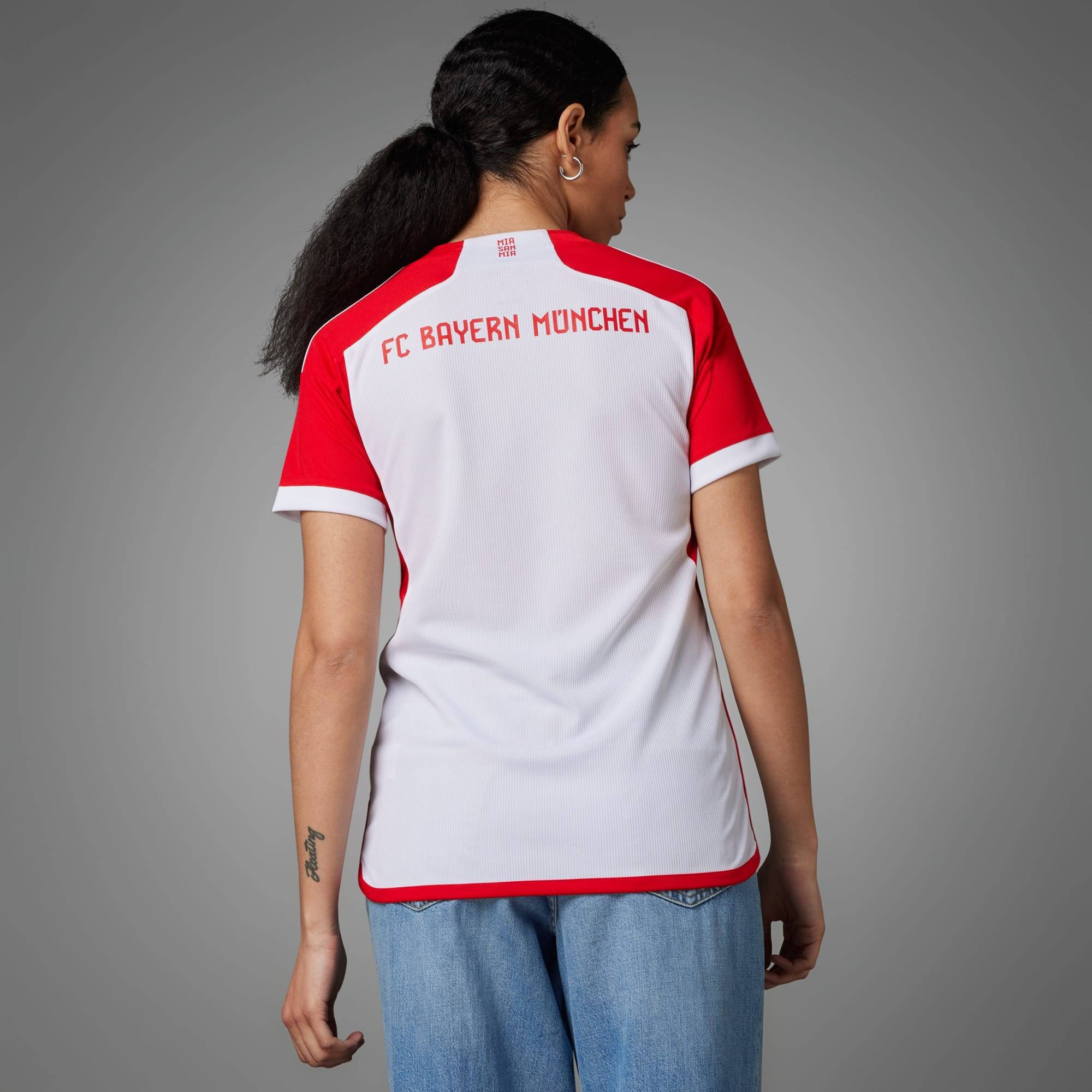 adidas FC Bayern 23 24 Home Jersey Women Team back