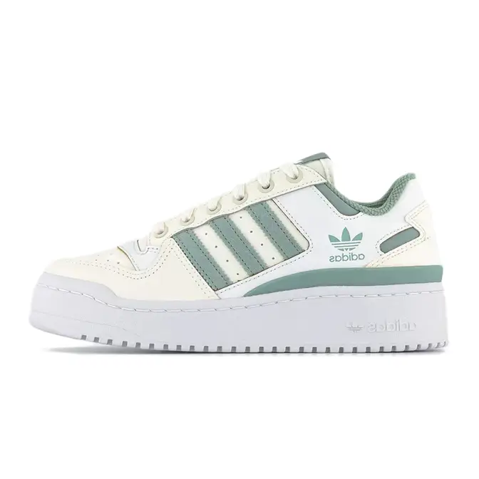 adidas Forum Bold Stripes Low White Green | Where To Buy | IG0286 | The ...