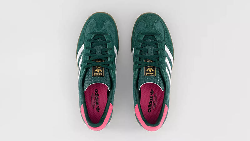 adidas gazelle pink and green