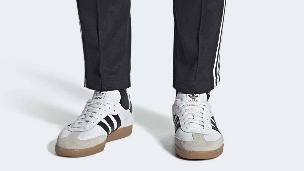 adidas Samba Decon White Black On Foot