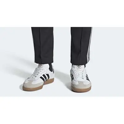 adidas Samba Decon White Black On Foot