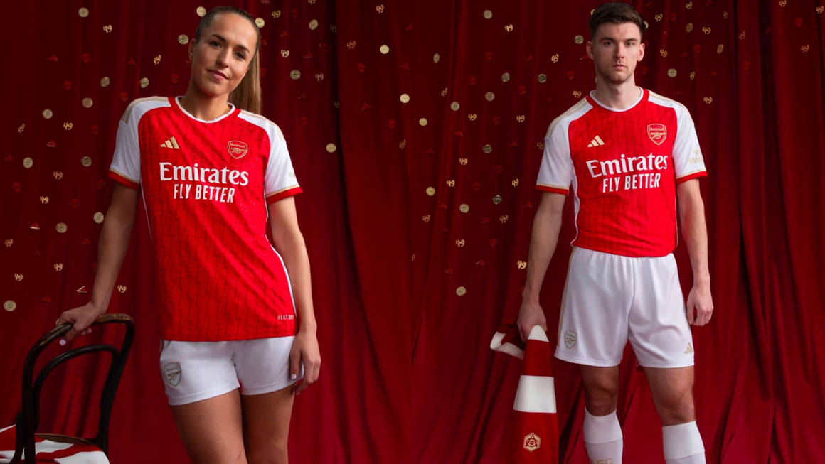 Adidas inspired by the invincibles for the new Arsenal home kit for the  2023-24 season.