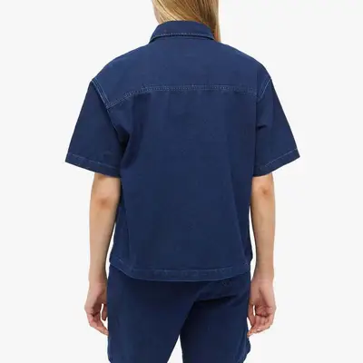 Carhartt WIP Lovilia Short Sleeve Denim Shirt Blue Back