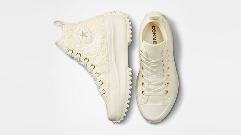 Converse Run Star Hike Daisy Cord Platform High Egret Gold A06113C Top