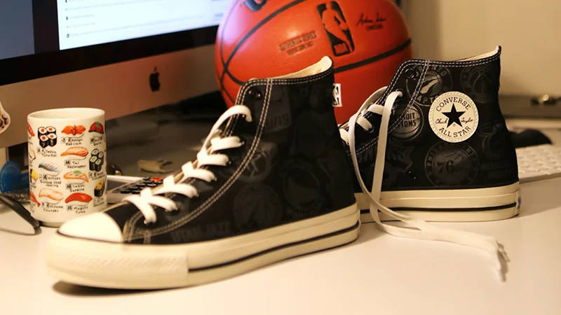 NBA Rakuten x Converse Chuck Taylor High Black Side 3