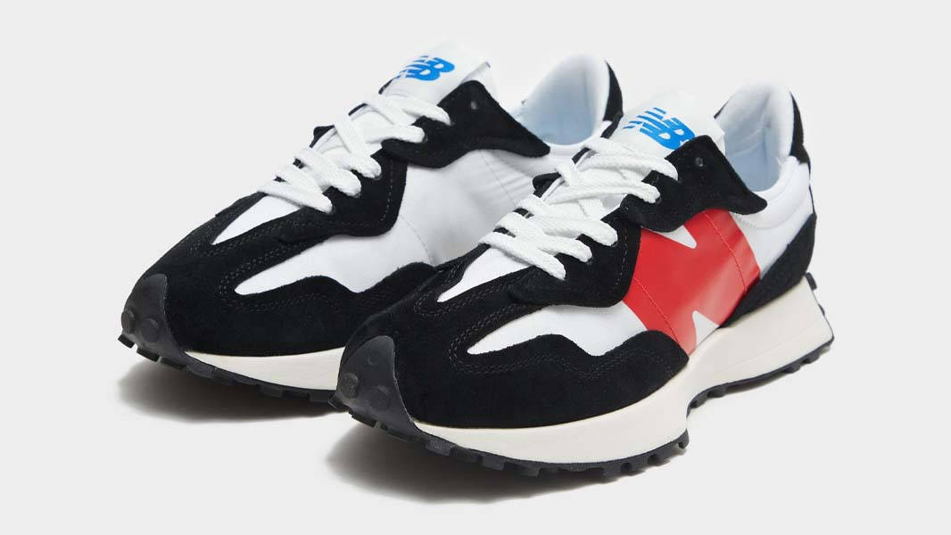 New Balance 327 White Black Red Front