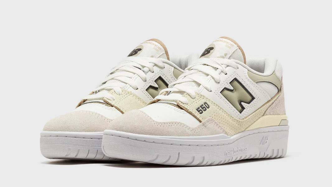 New Balance 550 Sea Salt Olive Front