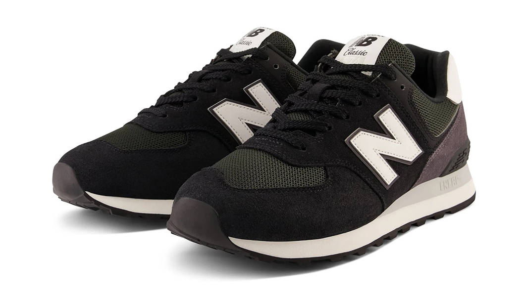 New Balance 574 Black White Grey U574KN2 Front