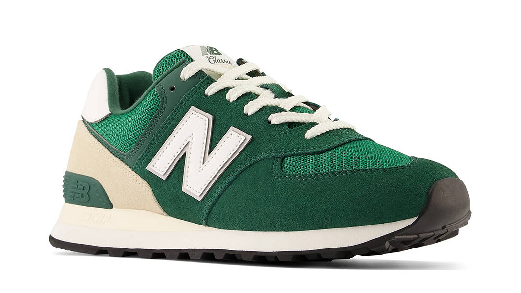 New Balance 574 Green Cream White U574MU2 Side