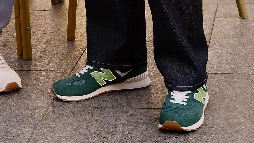 Green Nb 574 On Feet Unisex 574 Sneakers