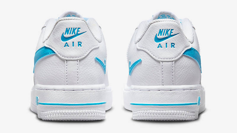 Nike Air Force 1 Low GS White Aqua FN7793-100 Back