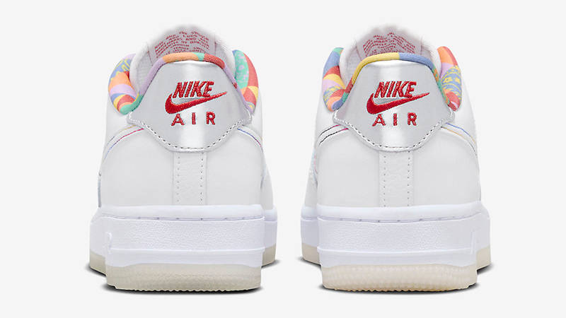 Nike Air Force 1 Low GS White Multi-Colour FN8912-111 Back