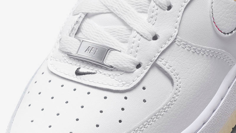 Nike Air Force 1 Low GS White Multi-Colour FN8912-111 Detail