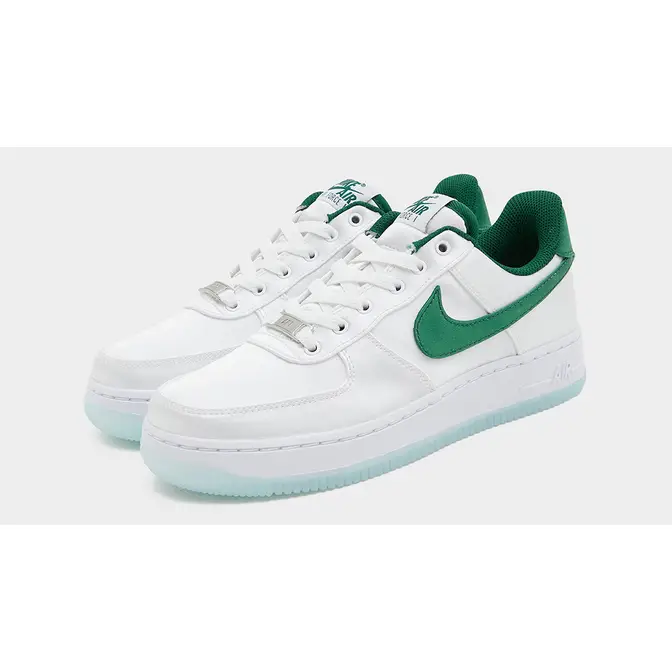 Nike Air Force 1 Low Satin White Green, Where To Buy, DX6541-101