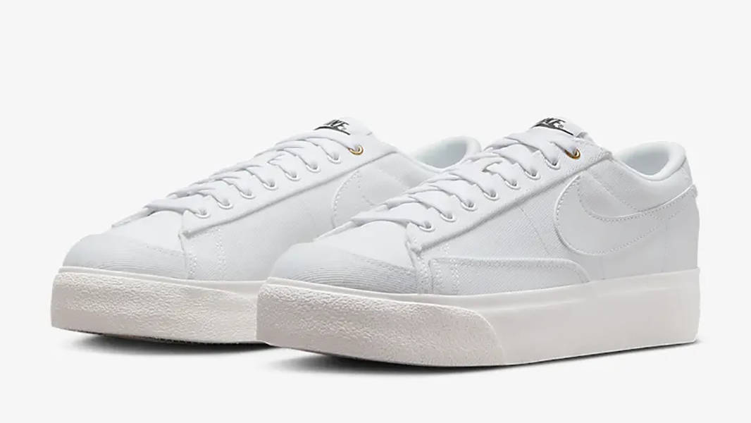 Nike Blazer Platform Low Canvas White DV7475-100 Side