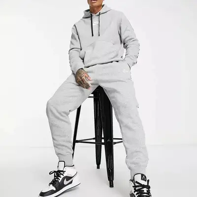 Nike Club fleece tracksuit grey side