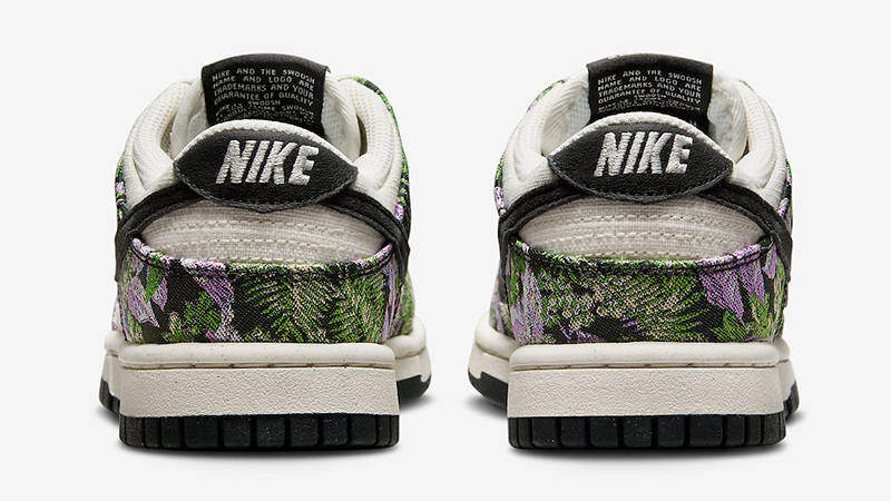 Nike Dunk Low Next Nature Floral Tapestry FN7105-030 Back