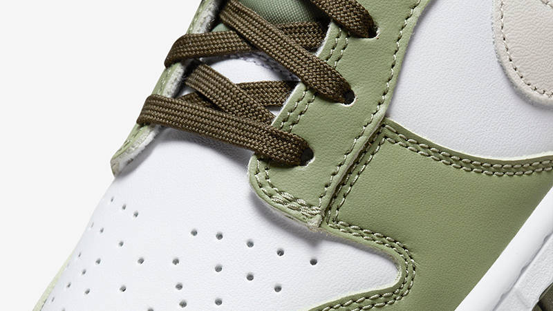 Nike Dunk Low White Oil Green FN6882-100 Detail