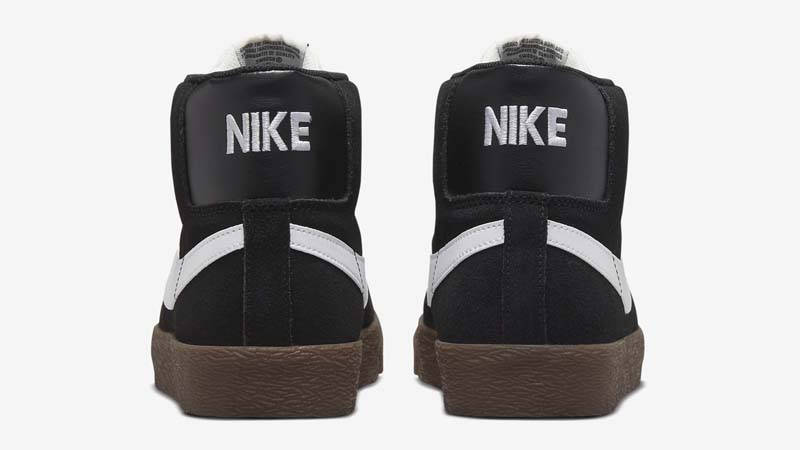 Nike SB Zoom Blazer Mid Black White Gum Back