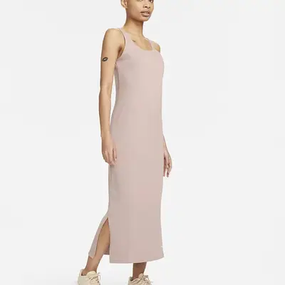 nike womens lunar spiders live Midi Dress Diffused Taupe Feature