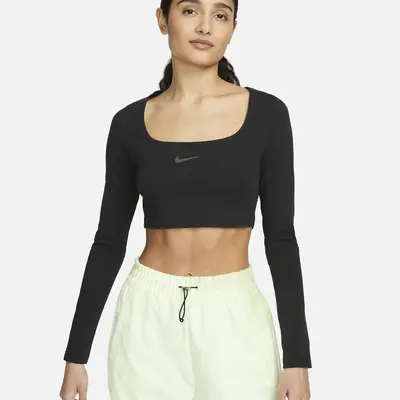 Nike Sportswear Long-Sleeve Crop Top | Where To Buy | FJ5228-010 | The ...