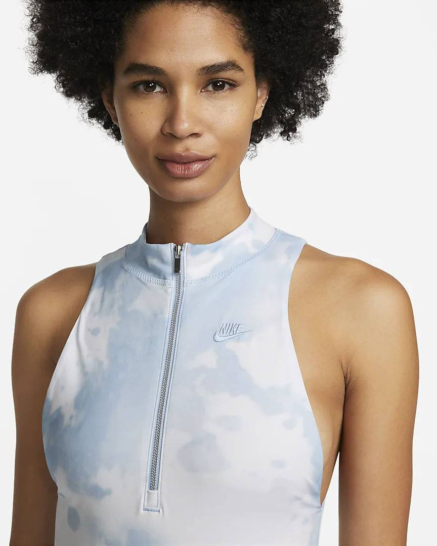 Nike Sportswear Tech Pack Dri-FIT ADV Bodysuit Cobalt Bliss Front Closeup
